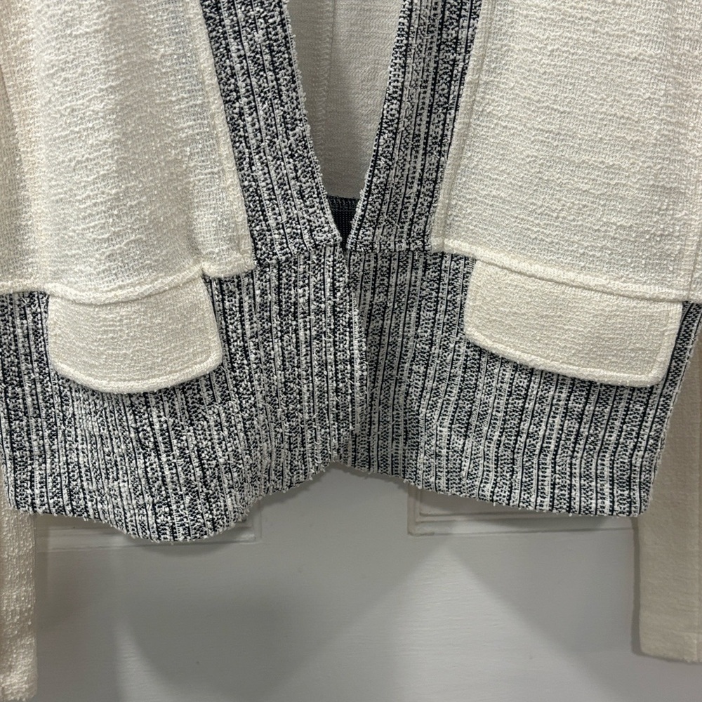 Anthropologie Dolan Left Coast Sheridan Open Front Blazer Size Medium Off White - Picture 6 of 8